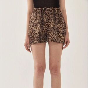 DÉ ROCOCO Satin Drawstring Shorts, Size M